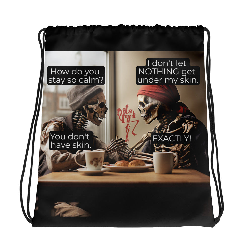 Under My Skin Drawstring bag