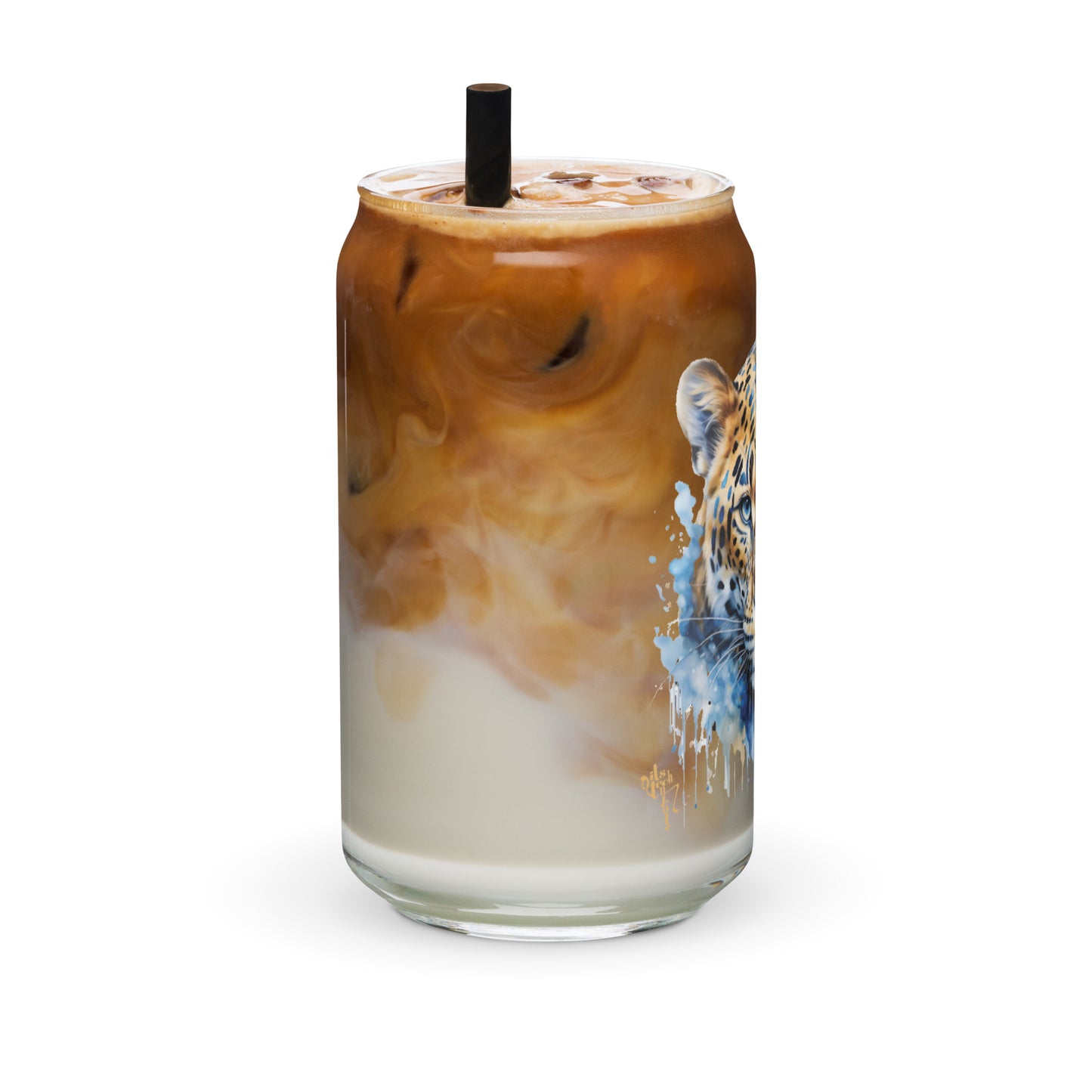 Jaguar Splash Art 1 Can-shaped glass