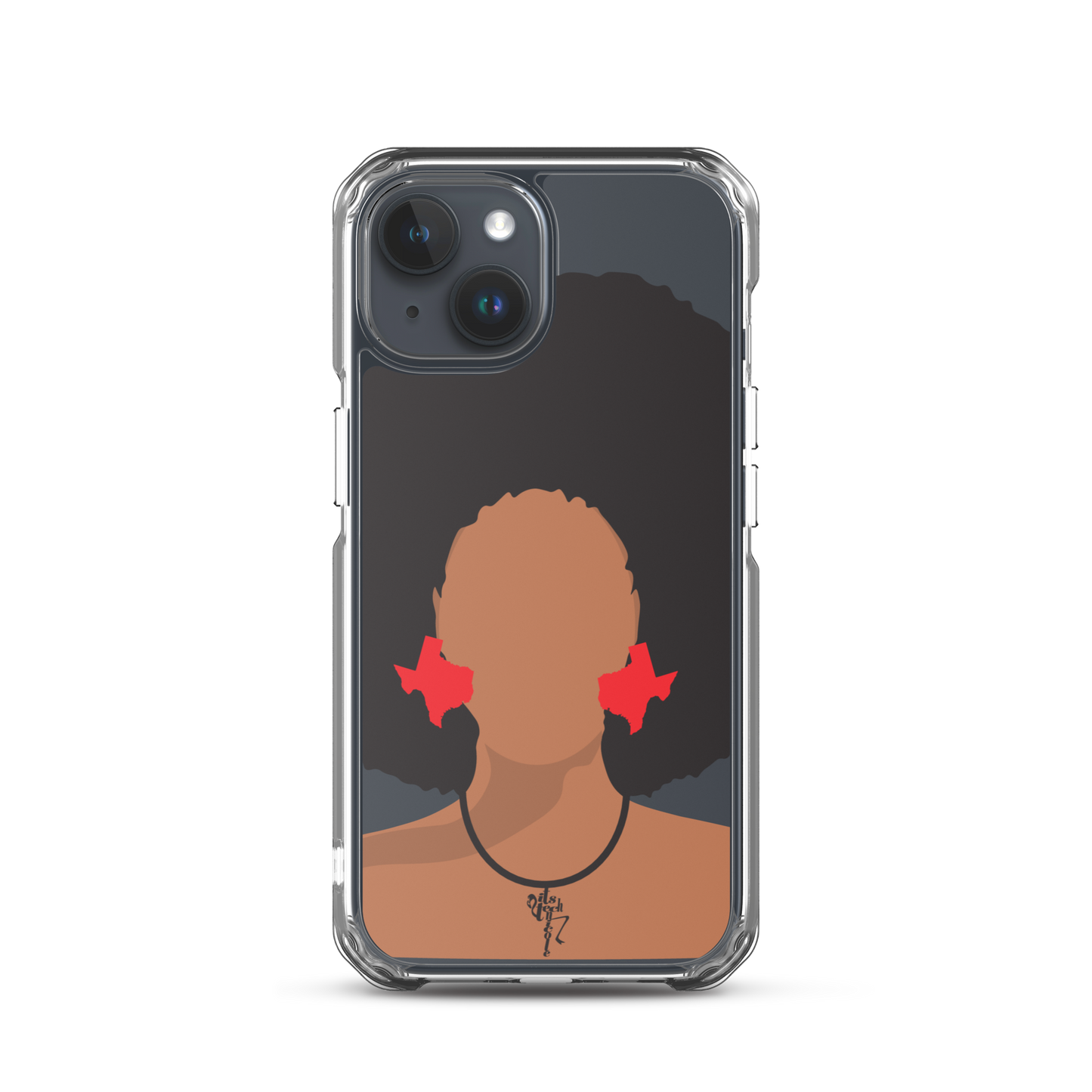 Melanin Poppin' with Texas Earrings iPhone Case