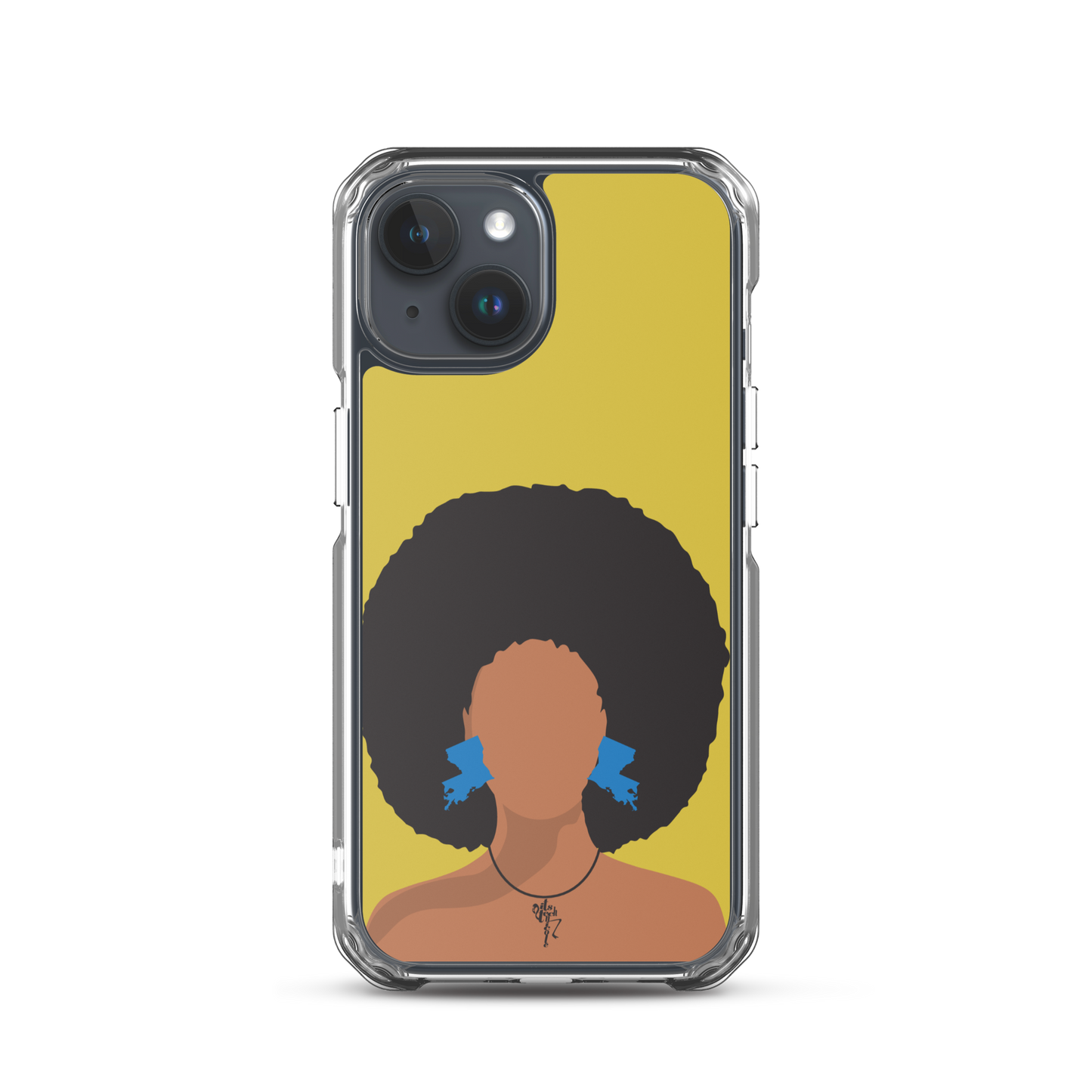 Melanin Poppin' with Louisiana Earrings iPhone Case