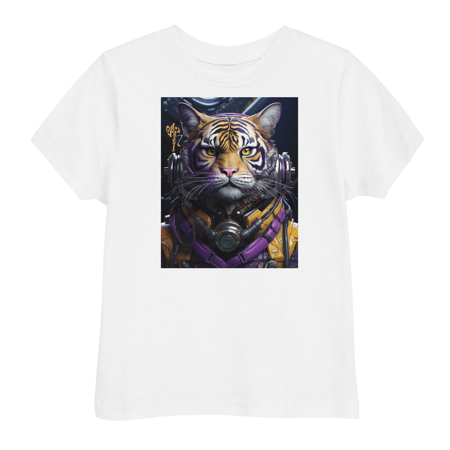 Futuristic Tiger Toddler jersey t-shirt