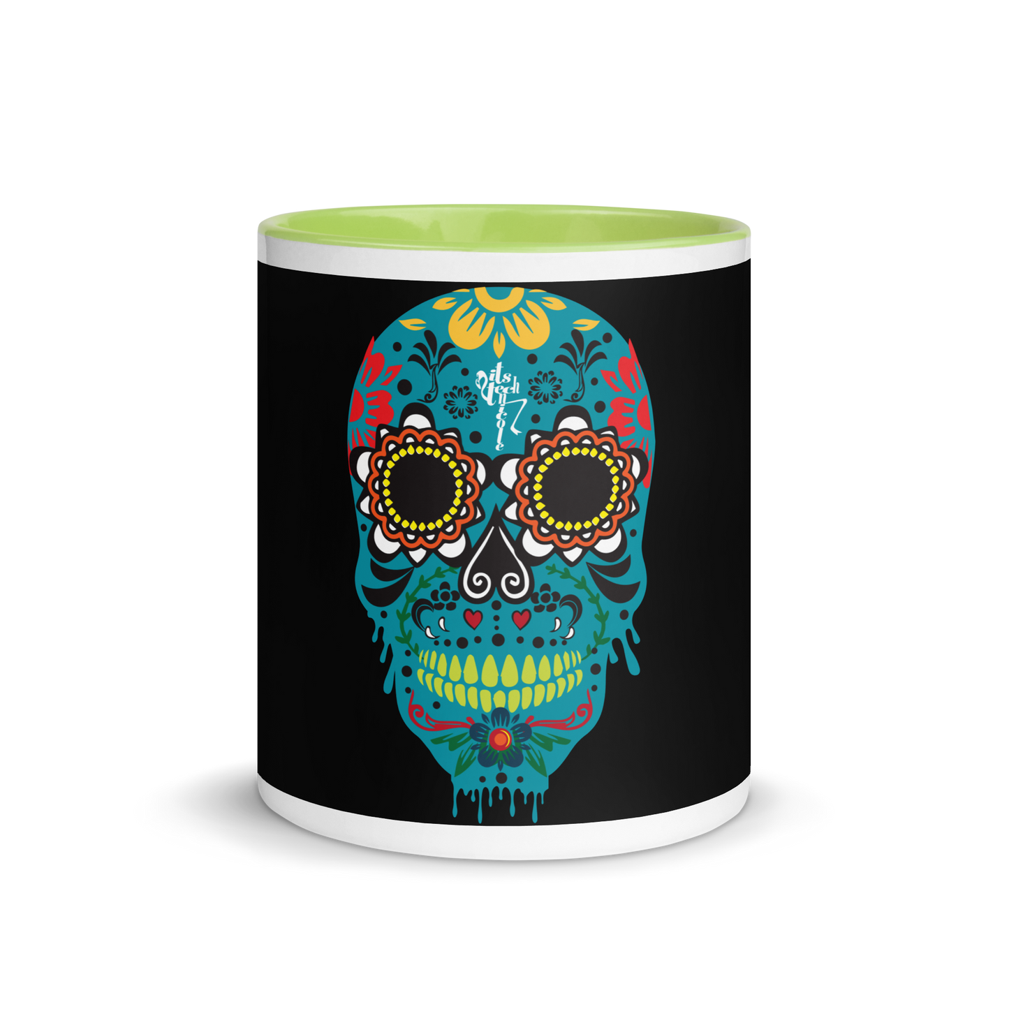 Dia de los Muertos Azul Mug with Color Inside