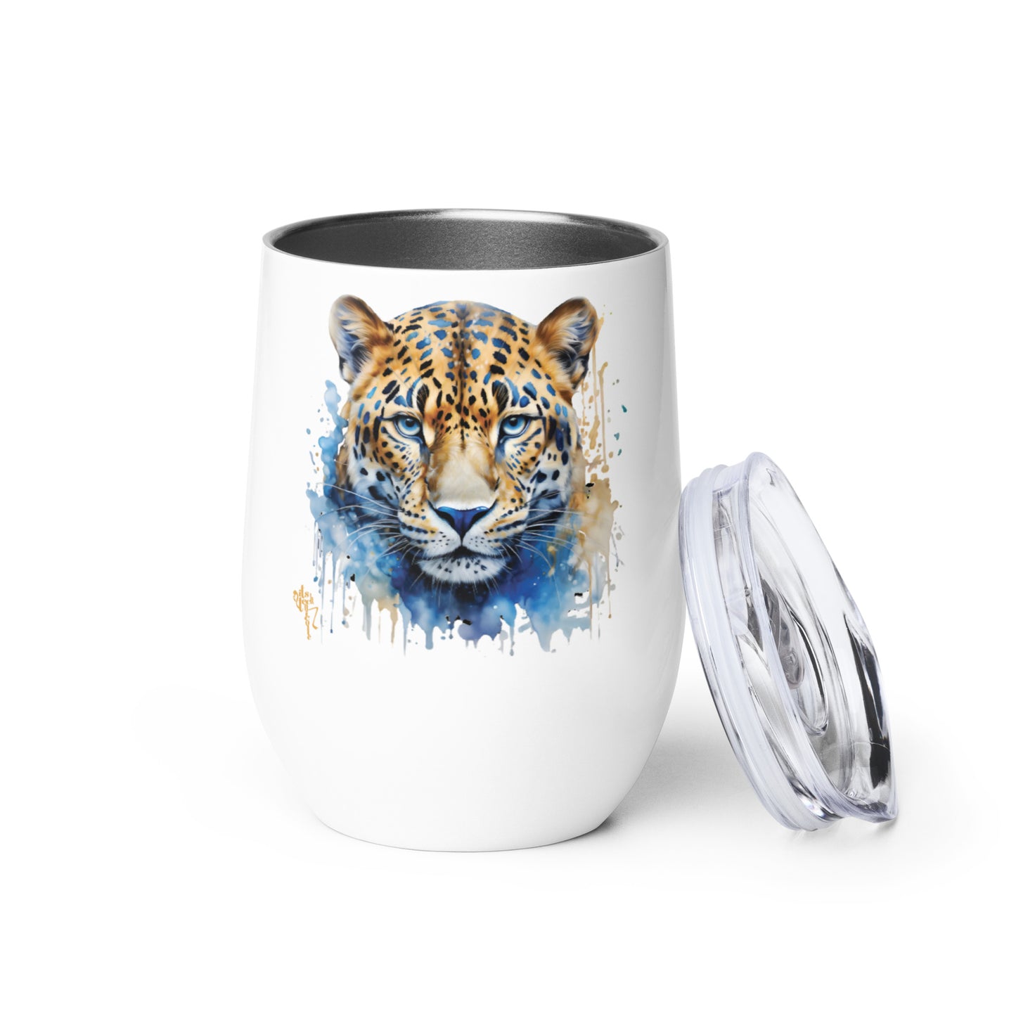 Jaguar Splash Art 1 Wine tumbler