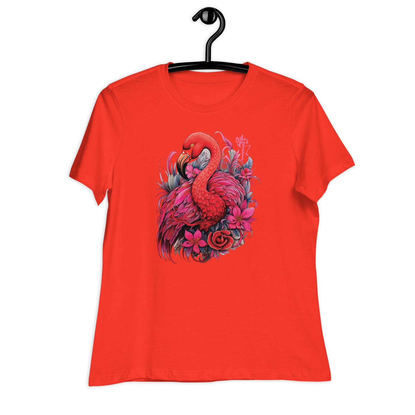 Flamingo Floral Zentangle Women's Relaxed T-Shirt