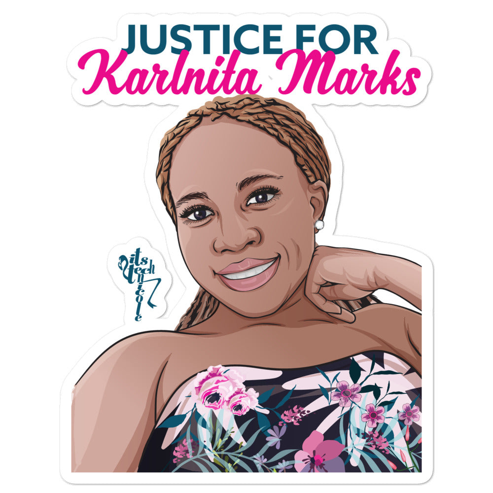 Justice for Karlnita Marks Series 2 Bubble-free stickers
