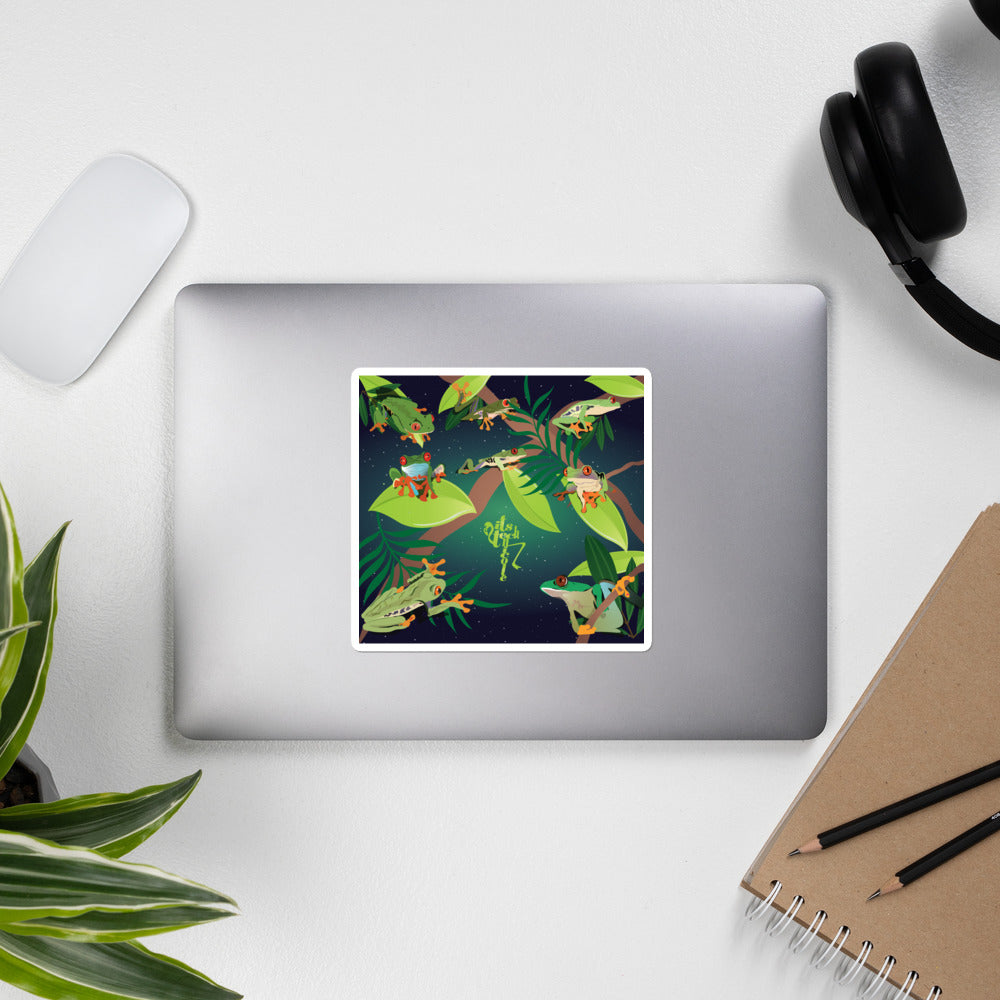 Red-Eyed Tree Frog Bubble-free stickers