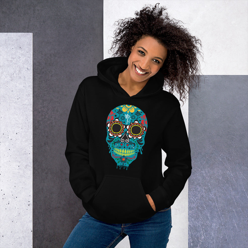 Dia de los Muertos Azul Unisex Hoodie