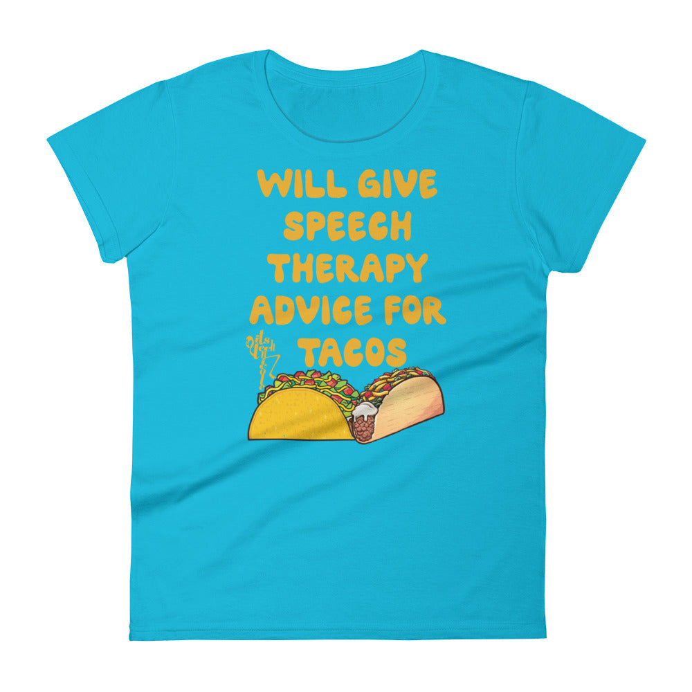 Speech Therapy for Tacos Women's short sleeve t-shirt