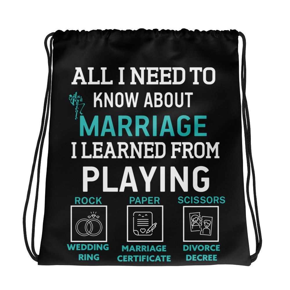 Rock, Paper, Scissors Drawstring bag
