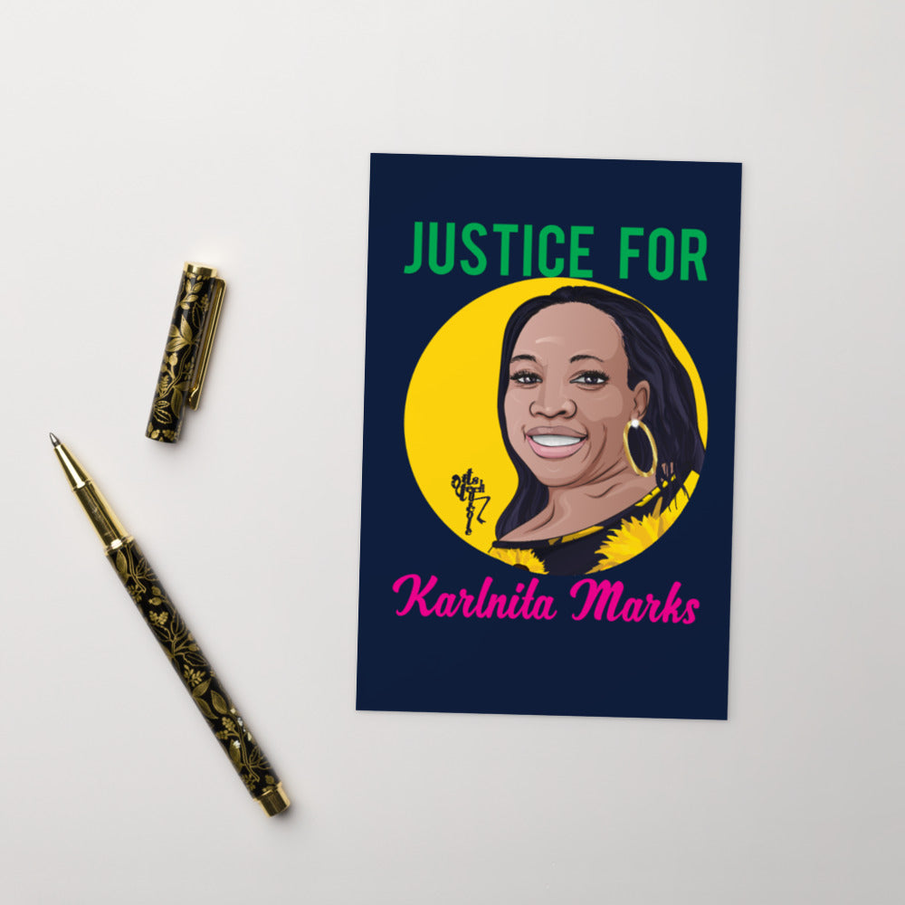 Justice for Karlnita Marks Standard Postcard