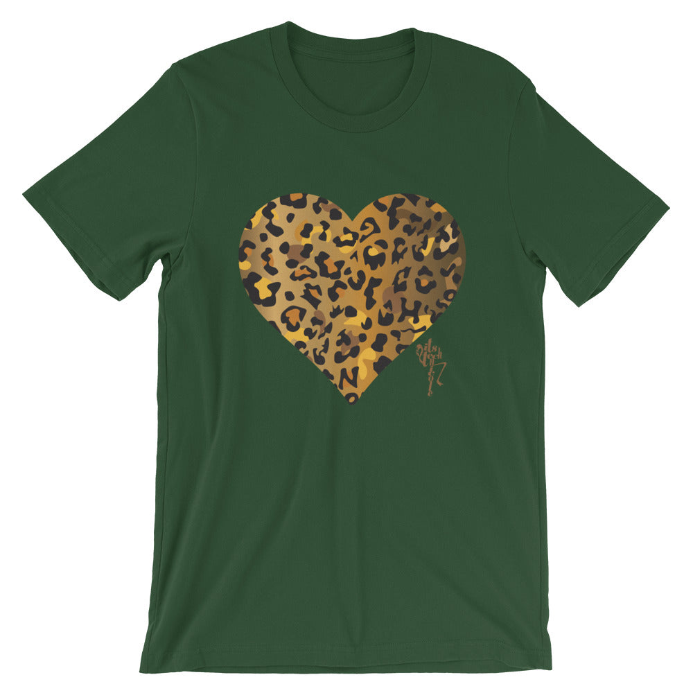 Leopard Heart Short-Sleeve Standard T-Shirt