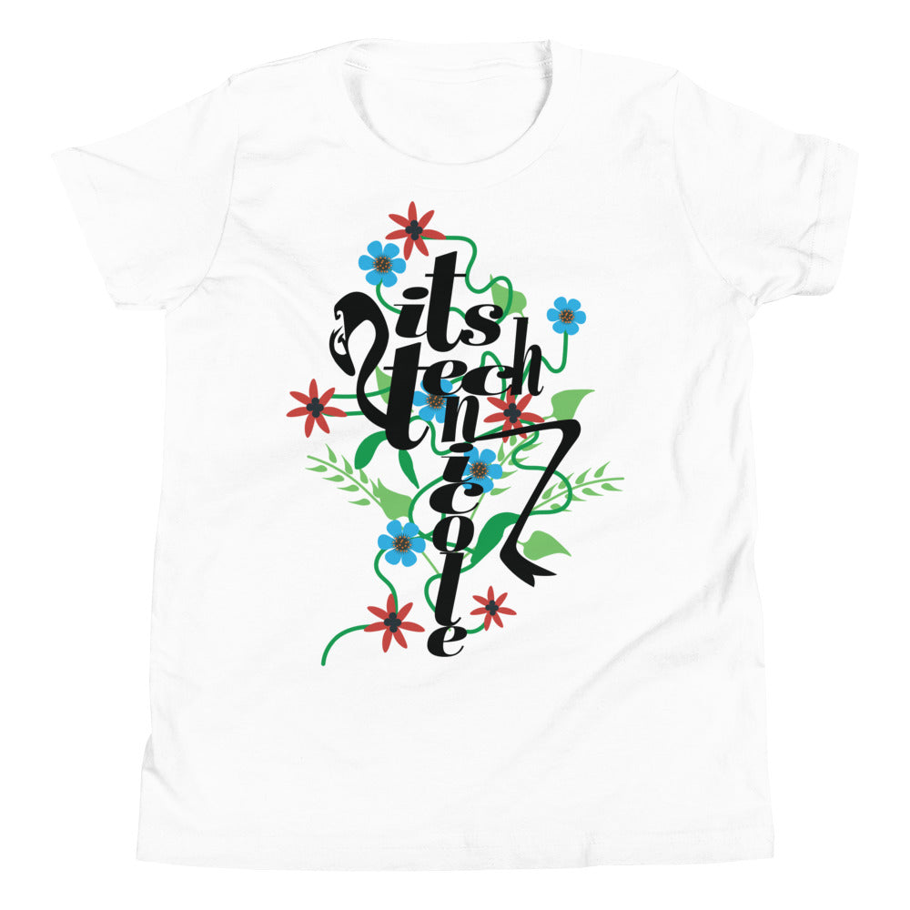 ItsTechnicole Floral Youth Short Sleeve T-Shirt
