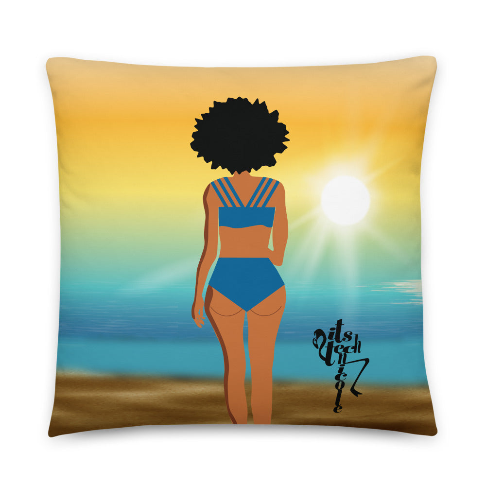 Beach Sunrise Basic Pillow