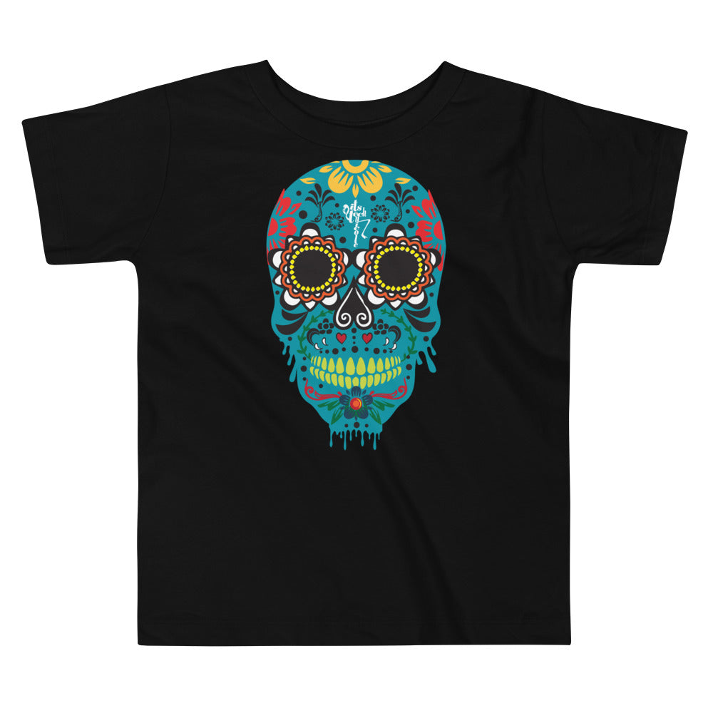 Dia de los Muertos Azul Toddler Short Sleeve Tee