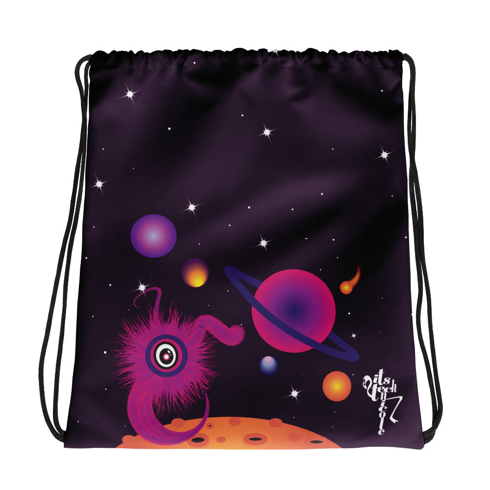 Technicole-ly In Space Drawstring bag