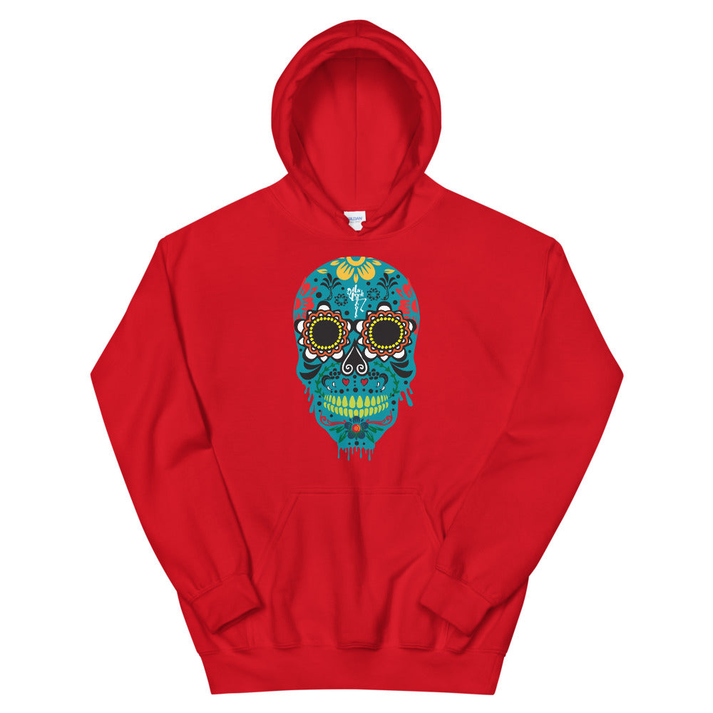 Dia de los Muertos Azul Unisex Hoodie