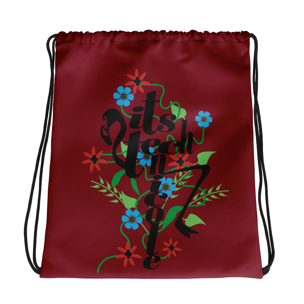 Itstechnicole Floral Drawstring bag