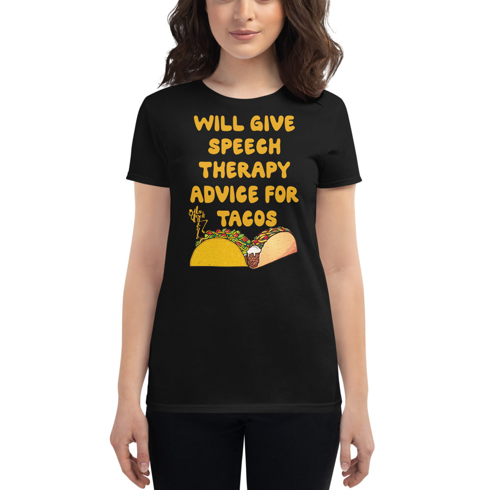 Speech Therapy for Tacos Women's short sleeve t-shirt