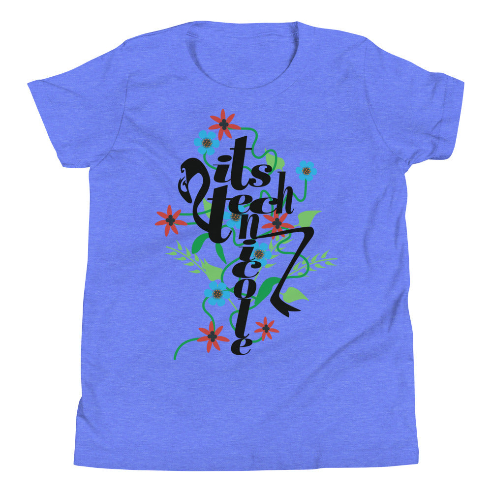 ItsTechnicole Floral Youth Short Sleeve T-Shirt