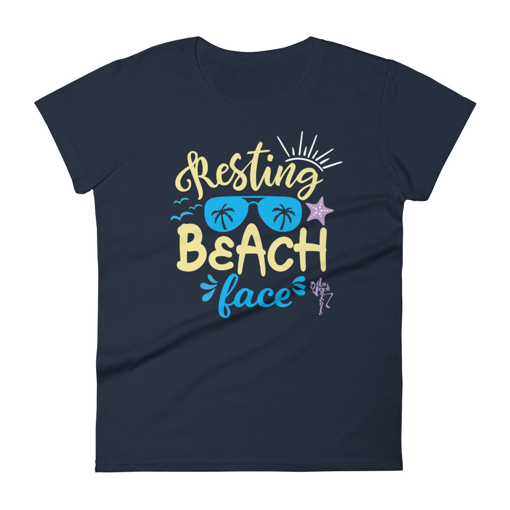 Resting Beach Face Women's short sleeve t-shirt