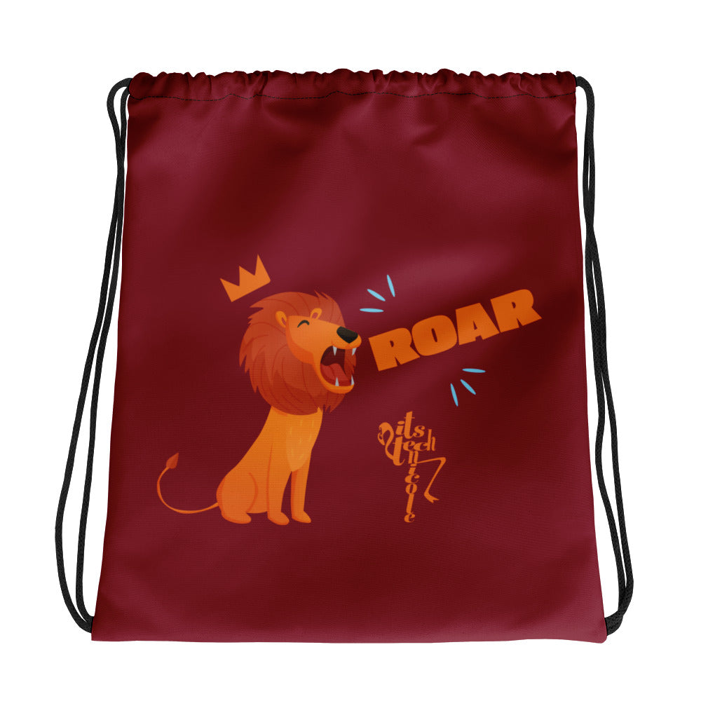 Roar Red Drawstring bag
