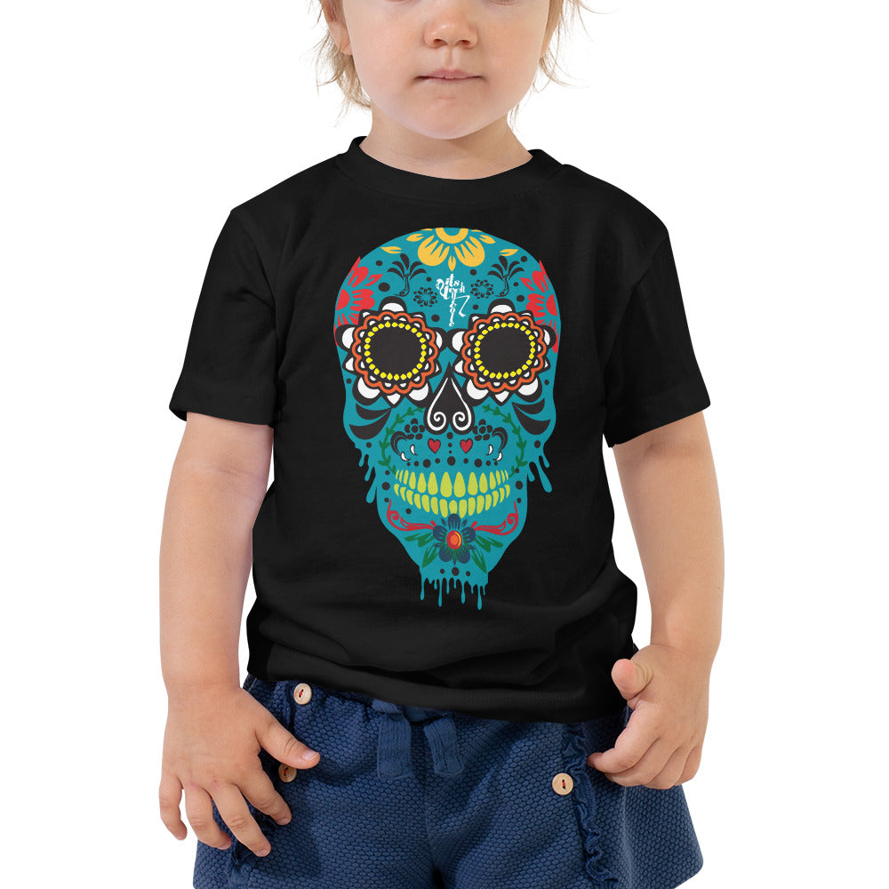 Dia de los Muertos Azul Toddler Short Sleeve Tee