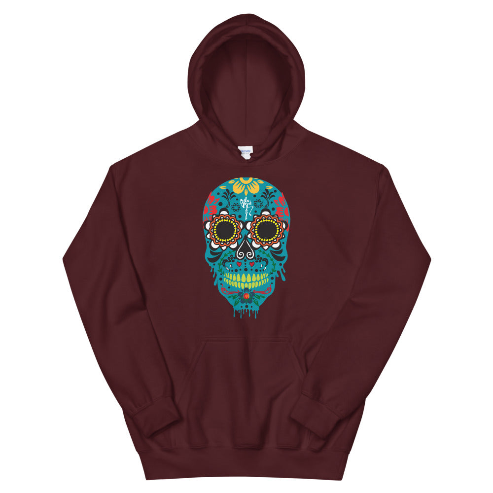 Dia de los Muertos Azul Unisex Hoodie