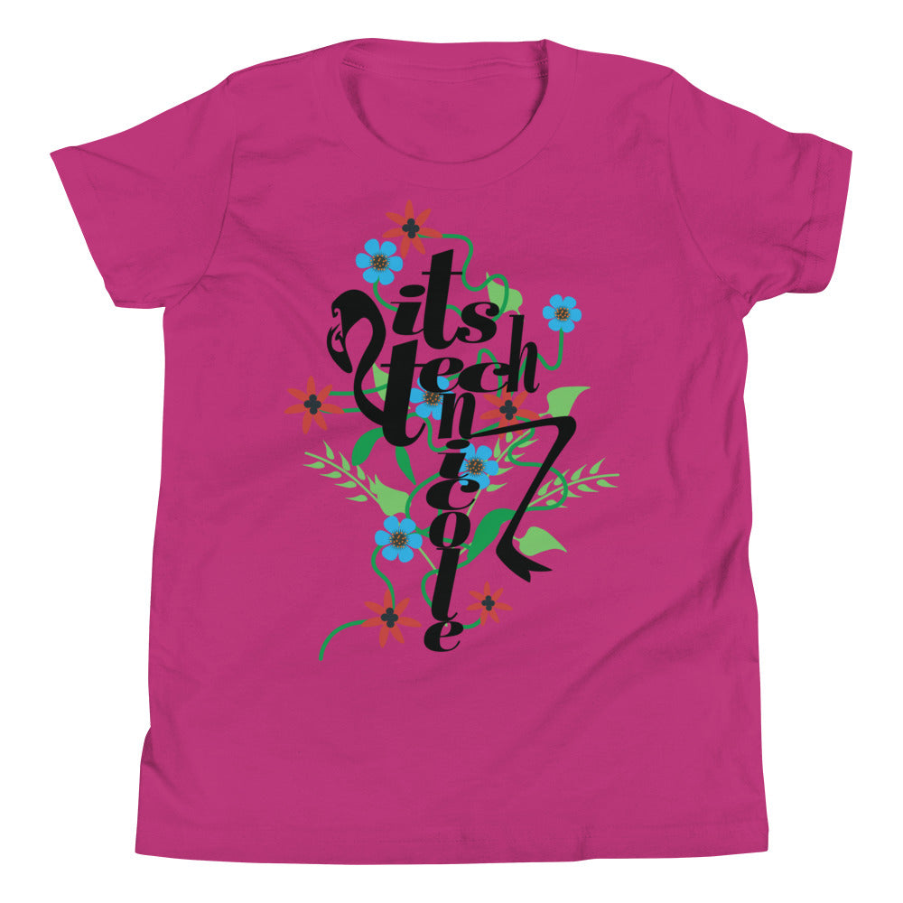 ItsTechnicole Floral Youth Short Sleeve T-Shirt