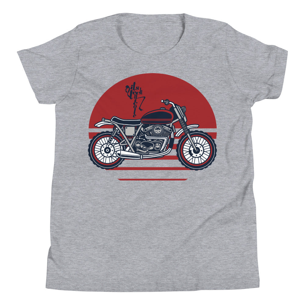 Motorcycle (Red) Youth Short Sleeve T-Shirt