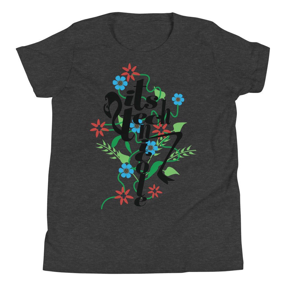 ItsTechnicole Floral Youth Short Sleeve T-Shirt