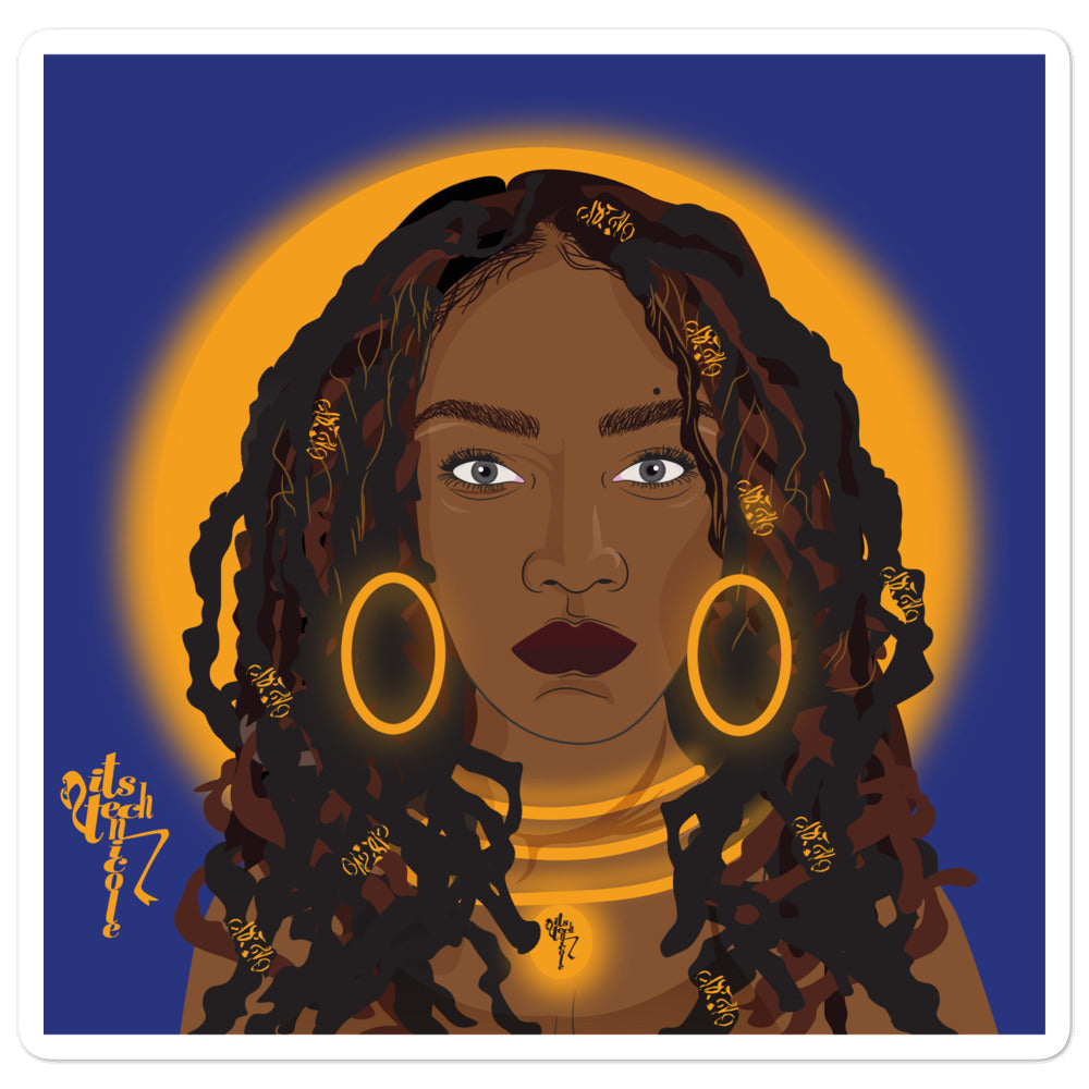 Loc'd Bubble-free stickers