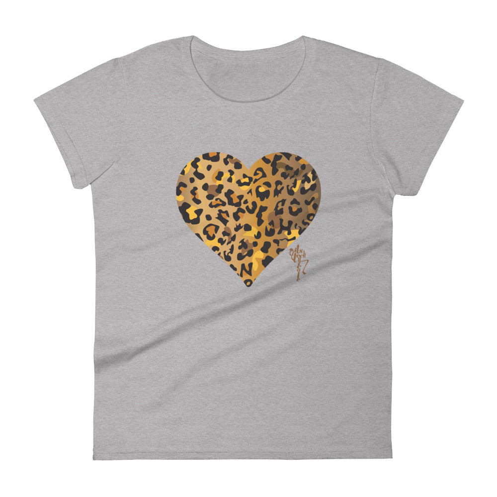 Leopard Heart Women's T-shirt