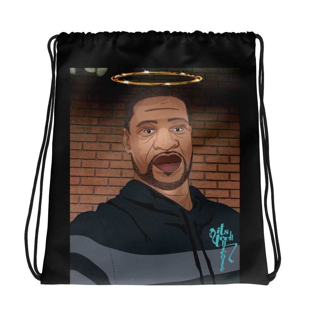 George Floyd Tribute Drawstring bag