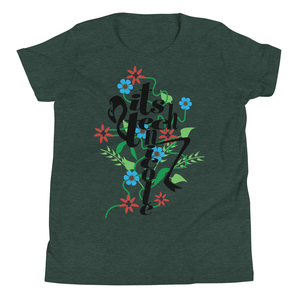 ItsTechnicole Floral Youth Short Sleeve T-Shirt