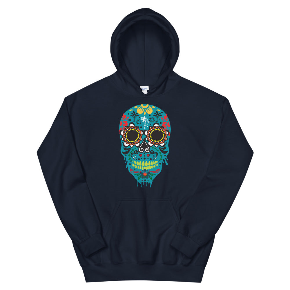 Dia de los Muertos Azul Unisex Hoodie
