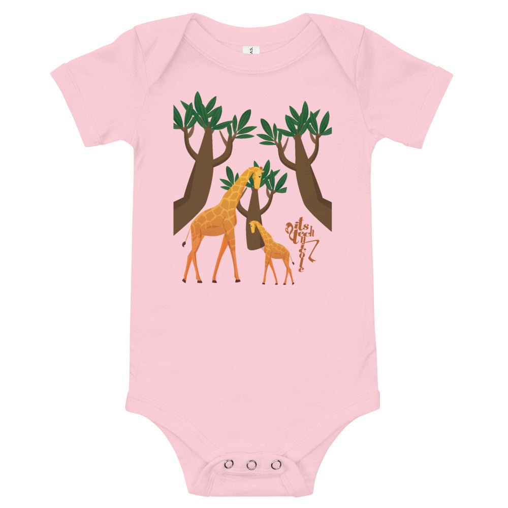 Giraffe Mama and Baby Onesie