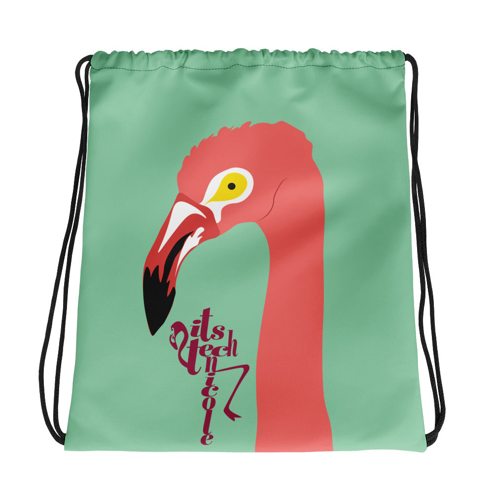 Flamingo Drawstring bag