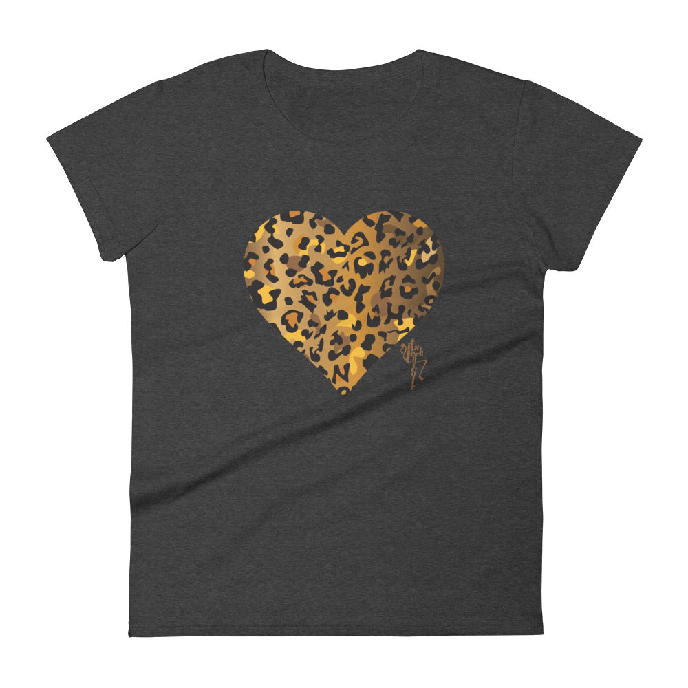 Leopard Heart Women's T-shirt
