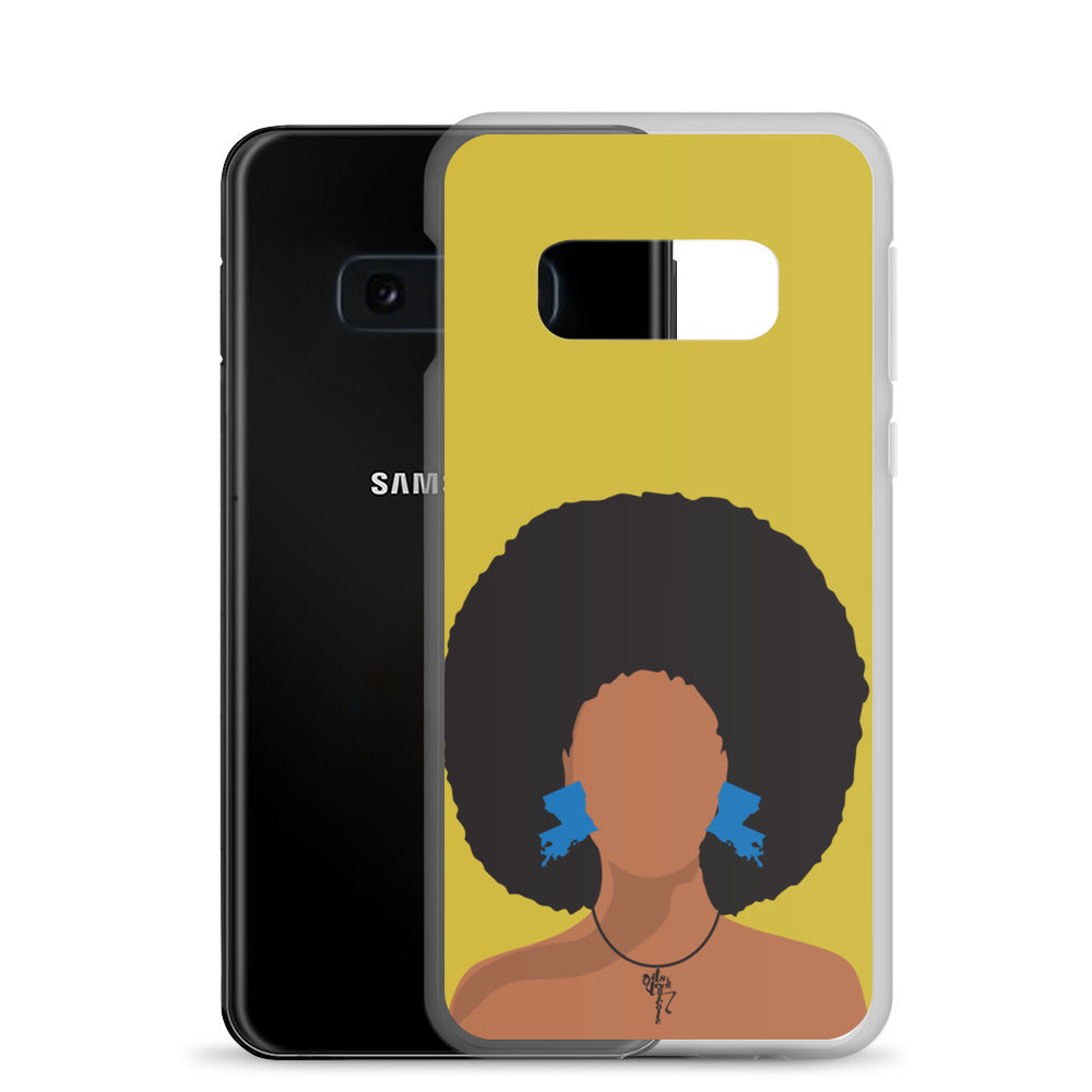 Melanin Poppin' with Louisiana Earrings Samsung Case