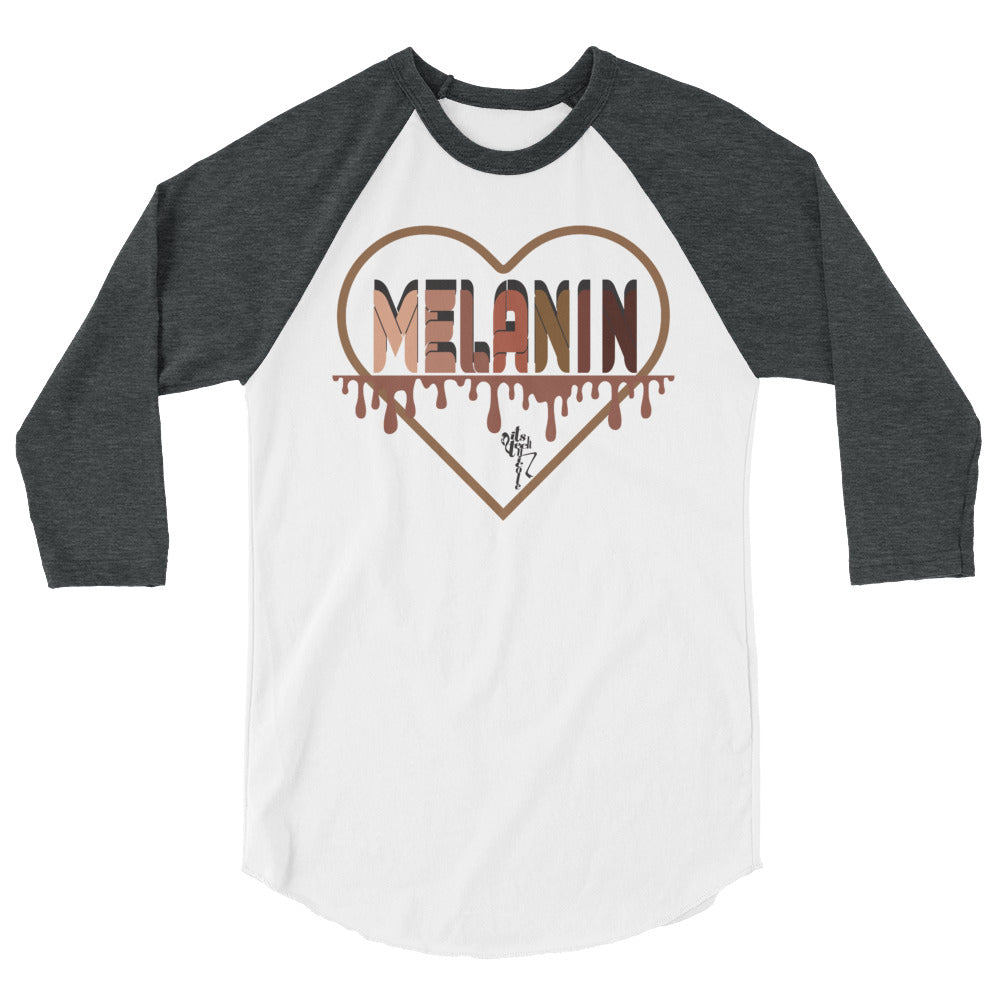 Melanin 3/4 sleeve raglan shirt