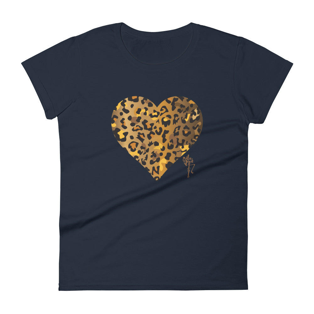 Leopard Heart Women's T-shirt