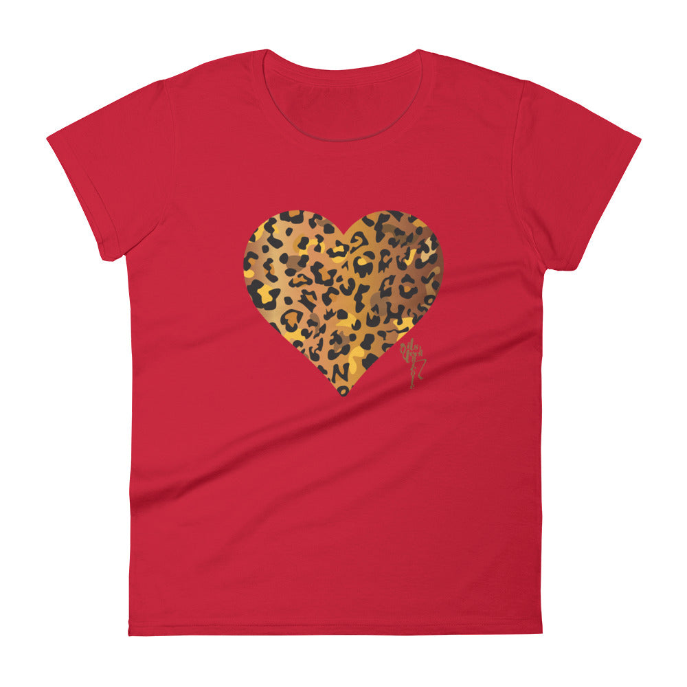 Leopard Heart Women's T-shirt