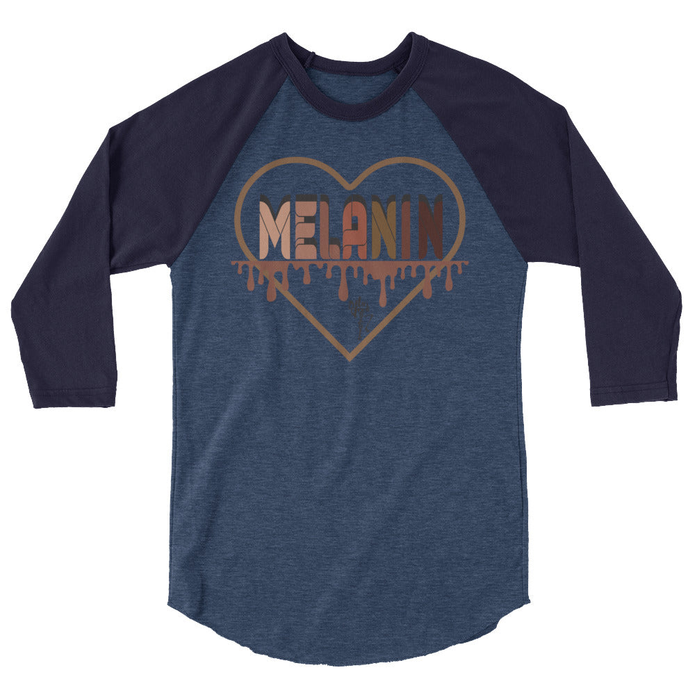 Melanin 3/4 sleeve raglan shirt