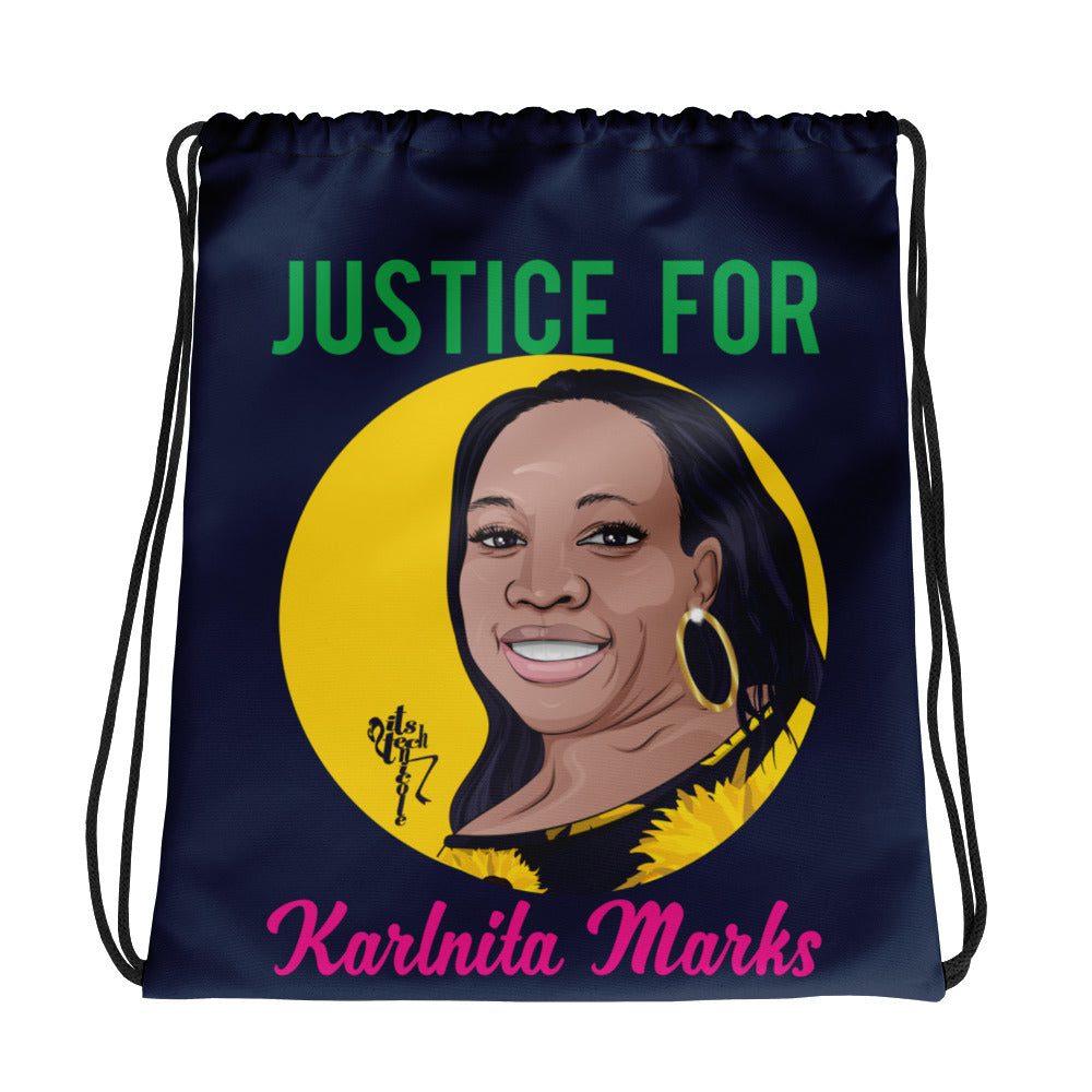 Justice for Karlnita Marks Drawstring bag