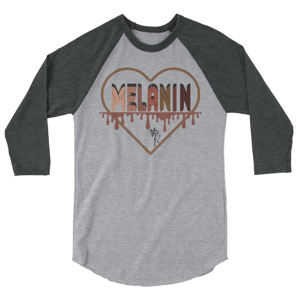 Melanin 3/4 sleeve raglan shirt