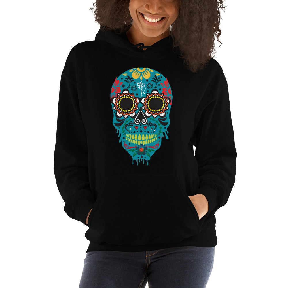 Dia de los Muertos Azul Unisex Hoodie