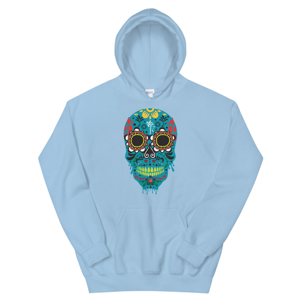 Dia de los Muertos Azul Unisex Hoodie