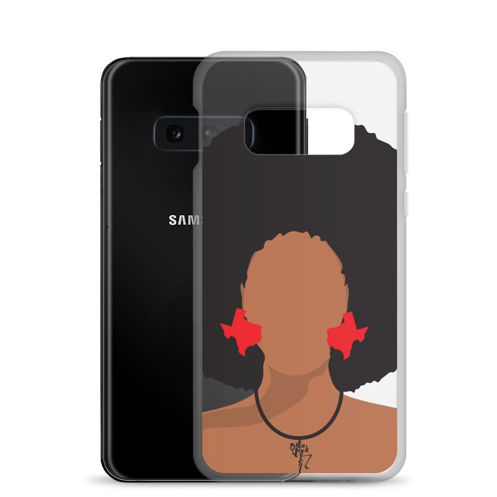 Melanin Poppin' with Texas Earrings Samsung Case