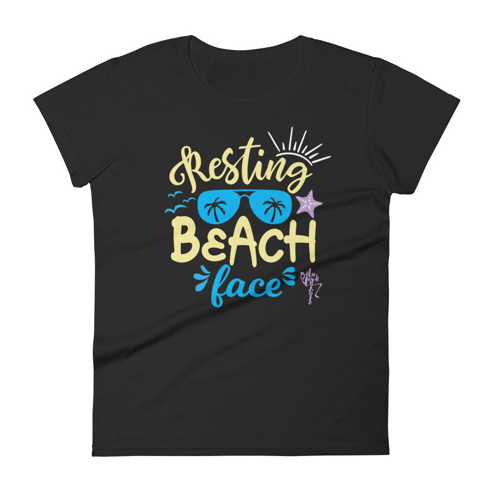 Resting Beach Face Women's short sleeve t-shirt