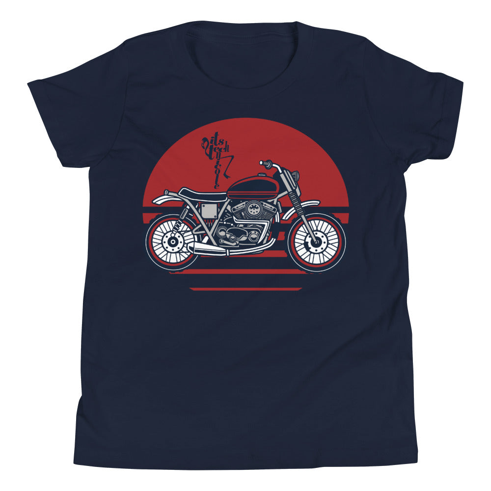 Motorcycle (Red) Youth Short Sleeve T-Shirt